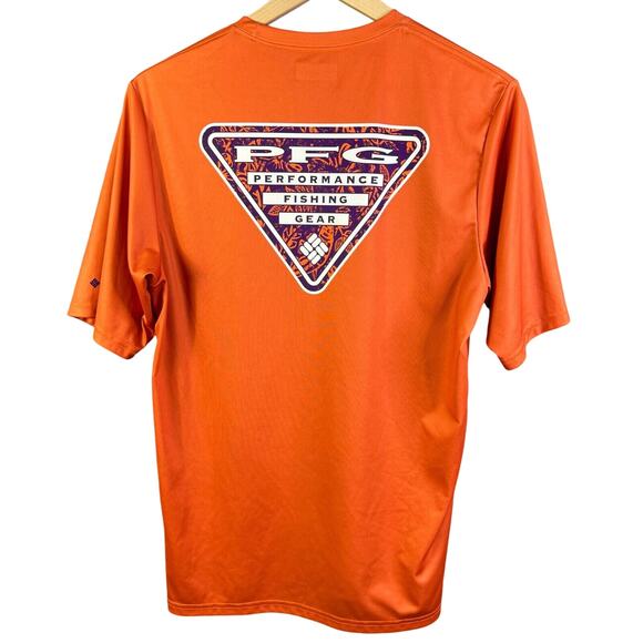 Columbia PFG Clemson Tigers Short Sleeve Performance Fishing Shirt Men's Small - Picture 2 of 10